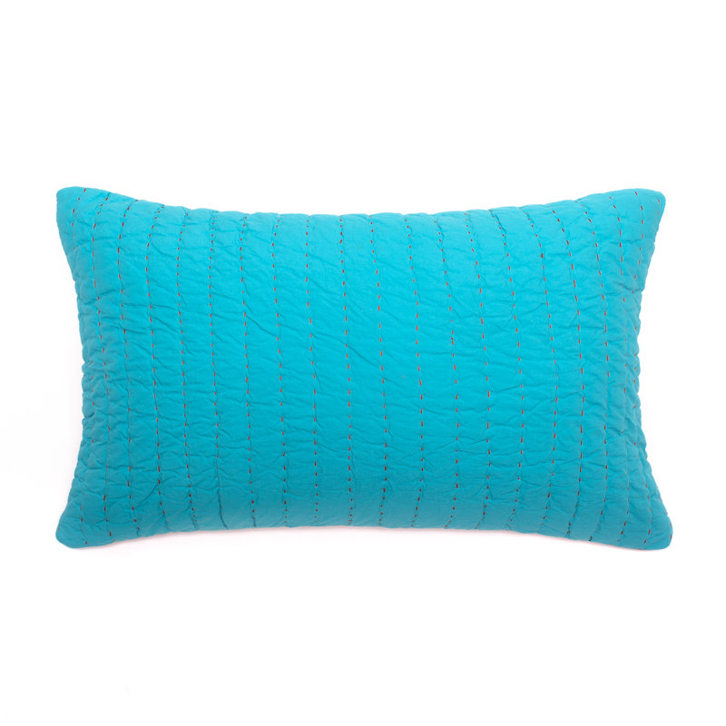 Tane Blue & Orange Pillow Sham, King, Teal/Orange