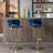 Bar Stools,with Chrome Footrest and Base Swivel Height Adjustable-1402367581