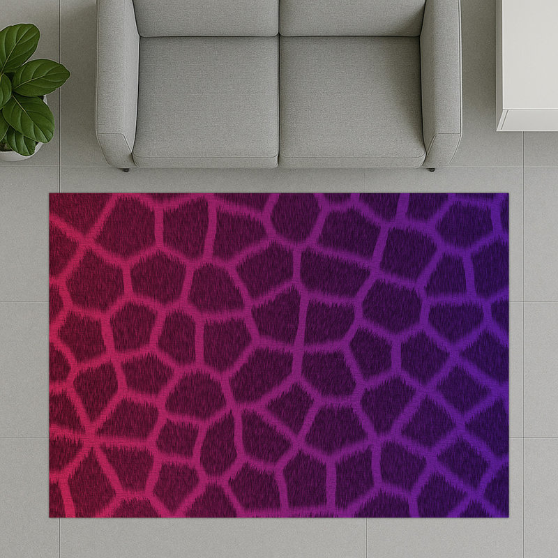 Abstract Area Rug, Runner 70 x 140 cm