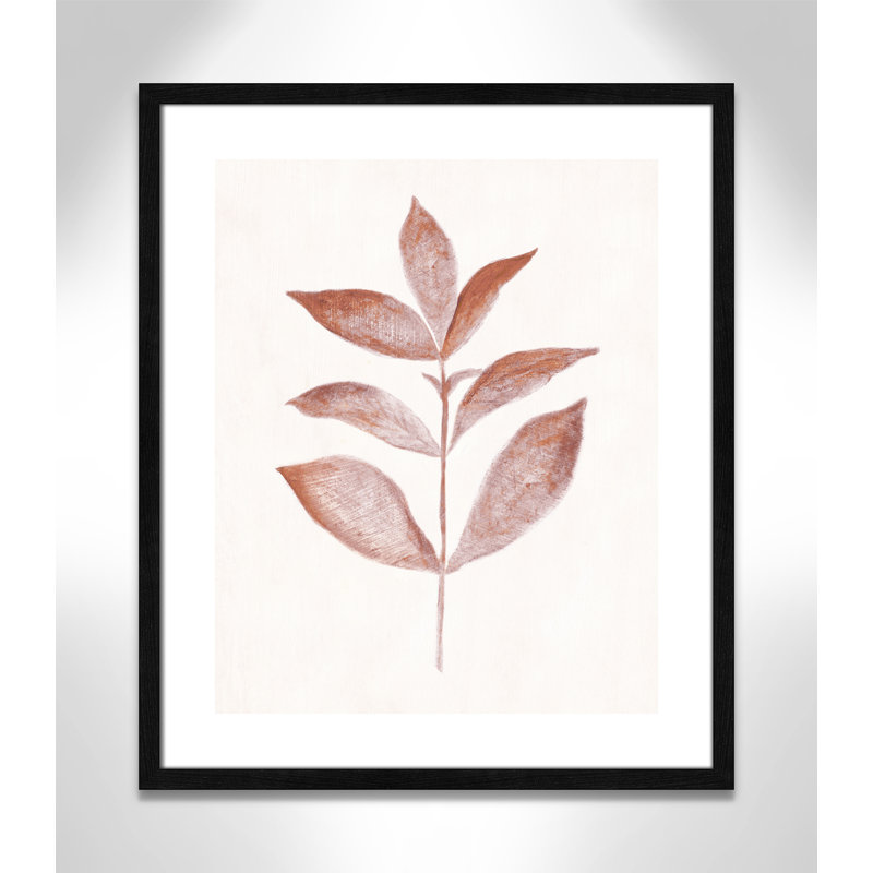 Wilfred Red Leaf III by Tara Studios - Painting Print, Black Wood Framed Paper, 25.5" H x 21.5" W x 0.75" D