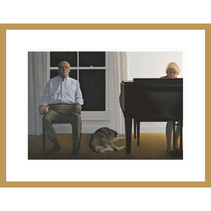 «Living Room» par Alex Colville - estampe numérique encadrée, H 16,91 po x l 21,75 po