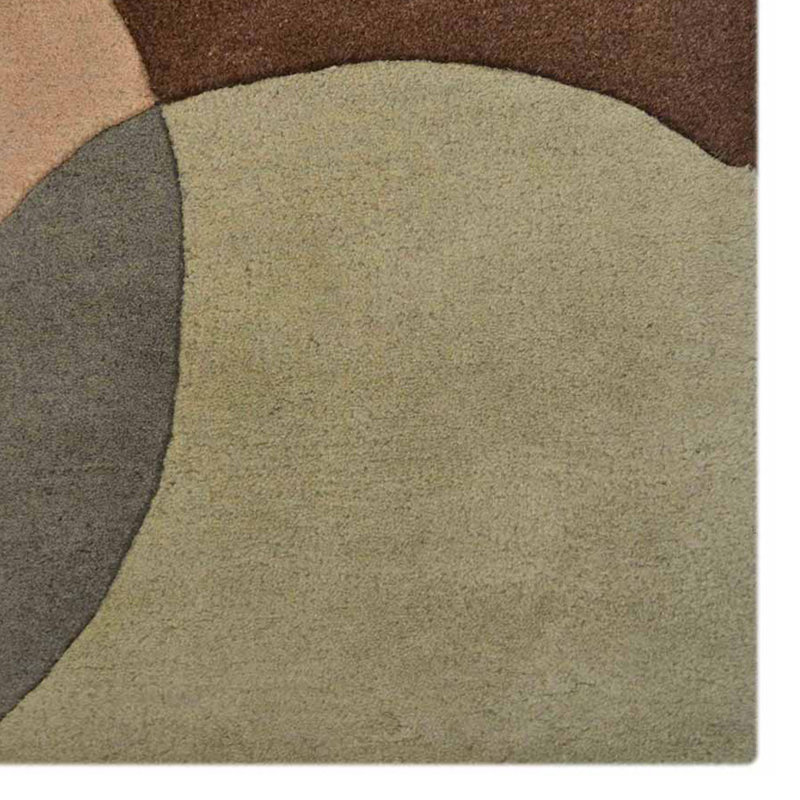 Manns Hand Tufted Wool Eco-Friendly Area Rugs - Rectangle, Multicolor, Geometric Modern Design, High Pile Thick Handmade Anti Skid Area Rugs for Living Room, Bed Room