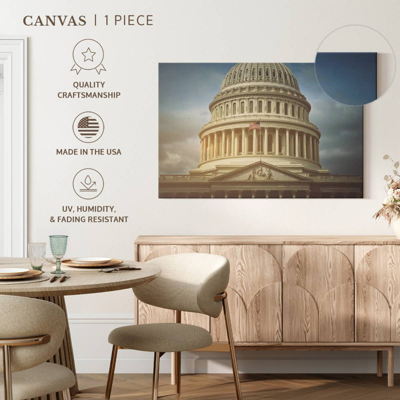 US Capitol, 8" H x 12" W