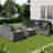 8-pieces Outdoor Wicker Round Sofa Set, Half-Moon Sectional Sets All Weather, Curved Sofa Set With Rectangular Coffee Table, PE Rattan Water-resistant and UV Protected, Movable Cushion-930410955