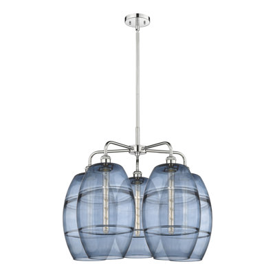 Dundrod 5 - Light Steel Dimmable Round / Oval Chandelier