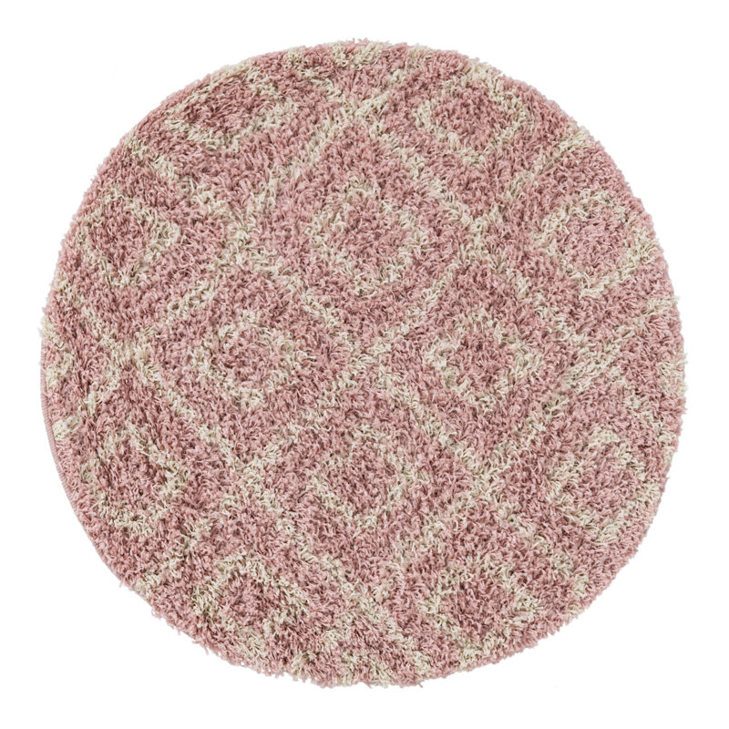Geometric Indoor Rug, Round 3'3"