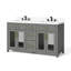 Comptoir de meuble-lavabo rectangulaire blanc l 60 po x P 20 po Erinton