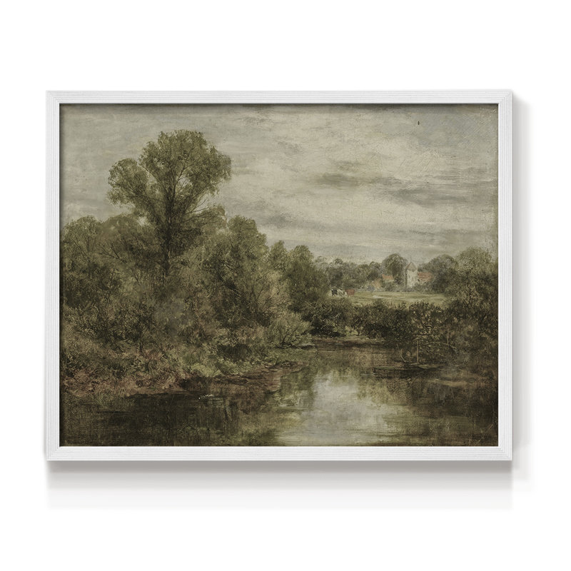 Paysages rétro-DCCXI-impression encadrée - réaménageable, H 8 po x l 10 po, Blanc