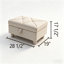 Repose-pieds rectangulaire avec repose-pieds, banc en similicuir avec couvercle à charnière hydraulique à fermeture en douceur, l 28,5 po x P 19 po x H 17,5 po, table basse pour repose-pieds de salon, rouge-126242952