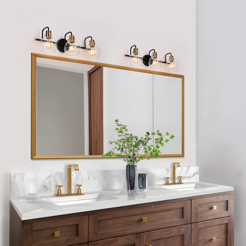 Christof 3 - Light Dimmable Vanity Light, 3-Light, Black/Brass