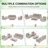Outdoor 5-person Patio Conversation Set With Table-1094971484