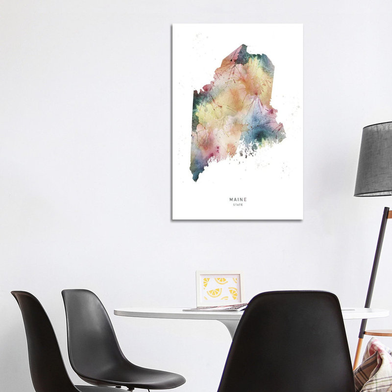 Maine State - Wrapped Canvas Painting, 101.6cm H x 66.04cm W x 1.91cm D