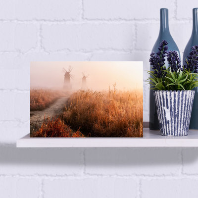 «Eom - Morning Mist Abstract Contemporary Landscape Architecture», art mural