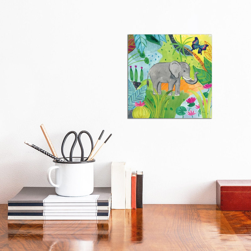 The Big Jungle I by Farida Zaman - Wrapped Canvas Painting, 30.48cm H x 30.48cm W x 1.91cm D