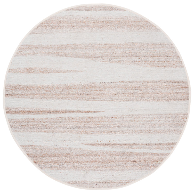 Tapis Sahara 200 en naturel / ivoire, Rond 6 pi
