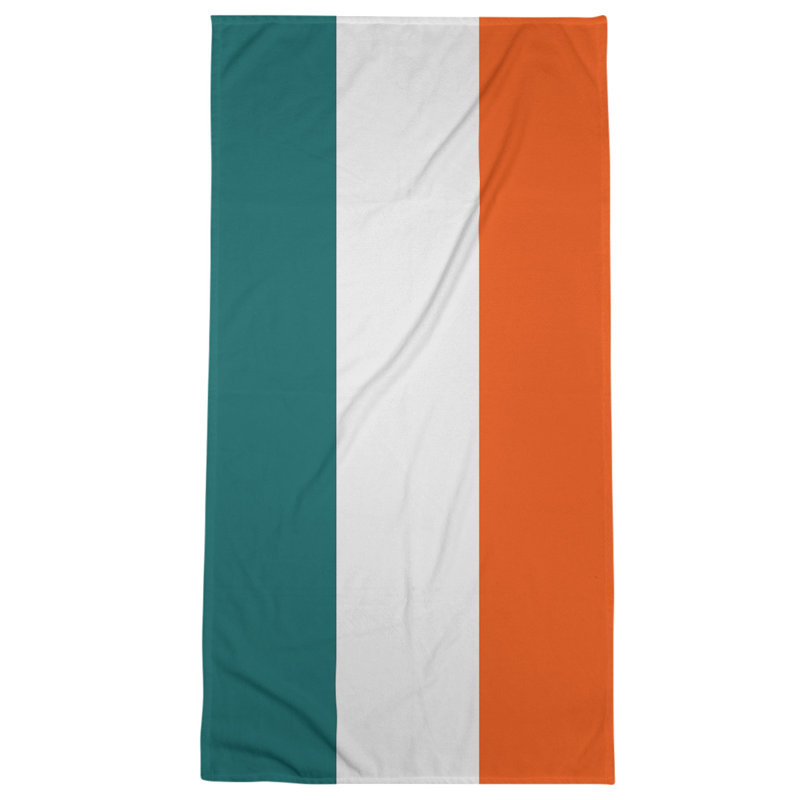 Beach Towel, Off White/Dark Blue/Orange