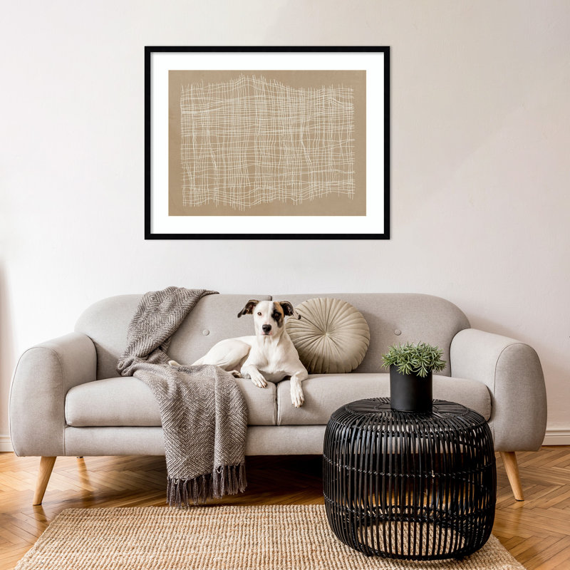 «Weave» par Tom Reeves - cadre photo, L 33 po x H 26 po, Cadre noir