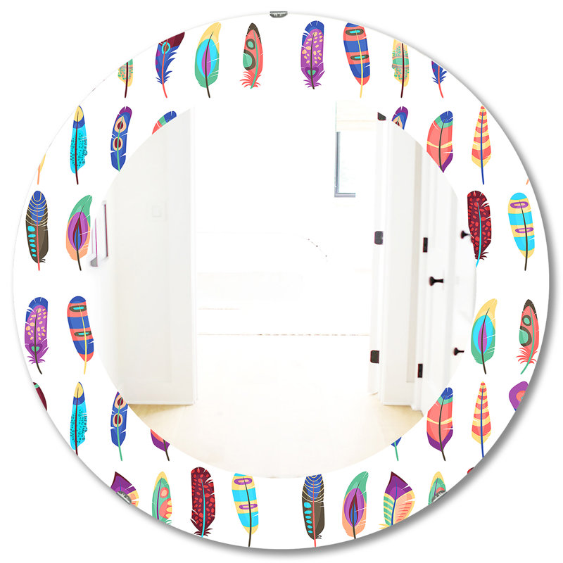Plumes 21 - Miroir moderne, H 31,5 po x l po