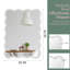 Miroir décoratif blanc rectangulaire en bois massif ondulé de 20 po x 30 po pour la chambre à coucher, la salle de bain, le salon et le vestibule-1885367273-1891079474
