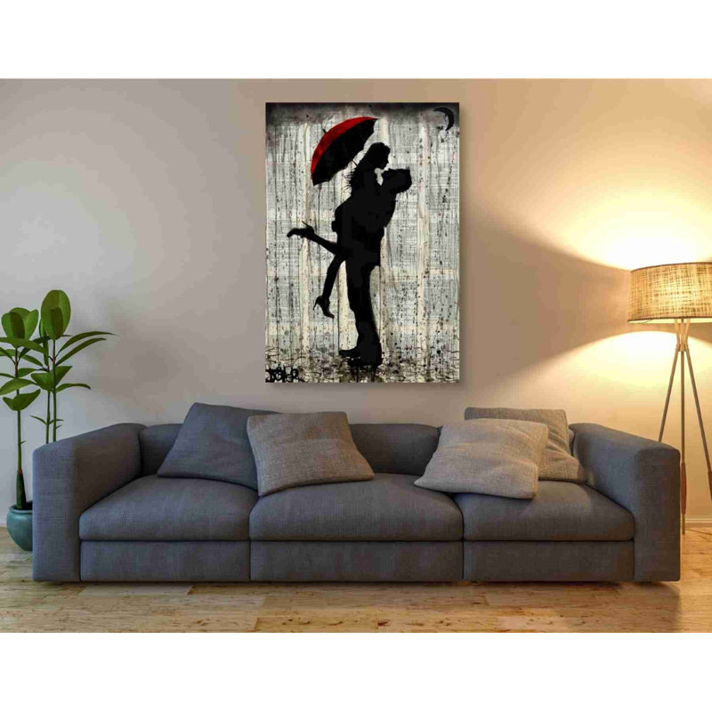 «Love and Rain» par Loui Jover - impression sur toile tendue