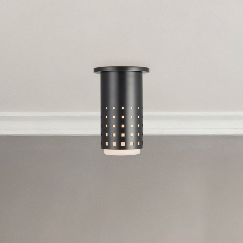 Astoria 5-in Black Semi-Flush Mount, Oil Rubbed Bronze