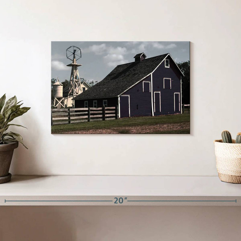 Lilie Blue Barn, 8" H x 12" W