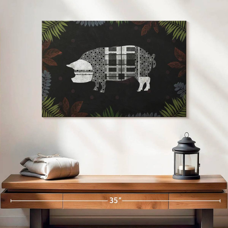 Brampt Modern Farm Pig, 16" H x 24" W