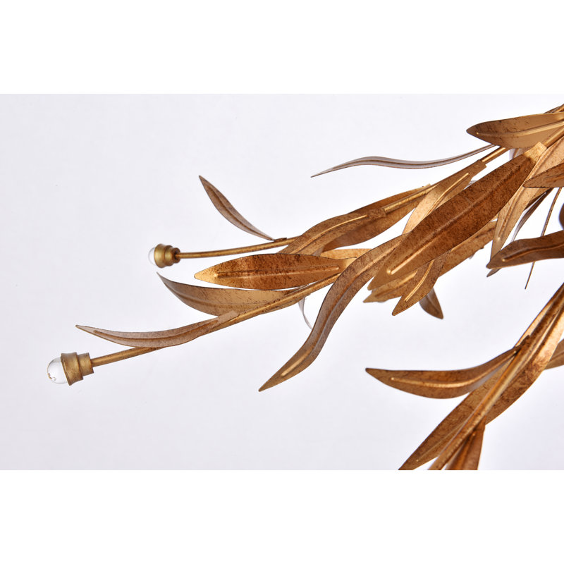 Guriopal Flush Mount, Gold Leaf, 14.5"H x 18.5"W x 18.5"L