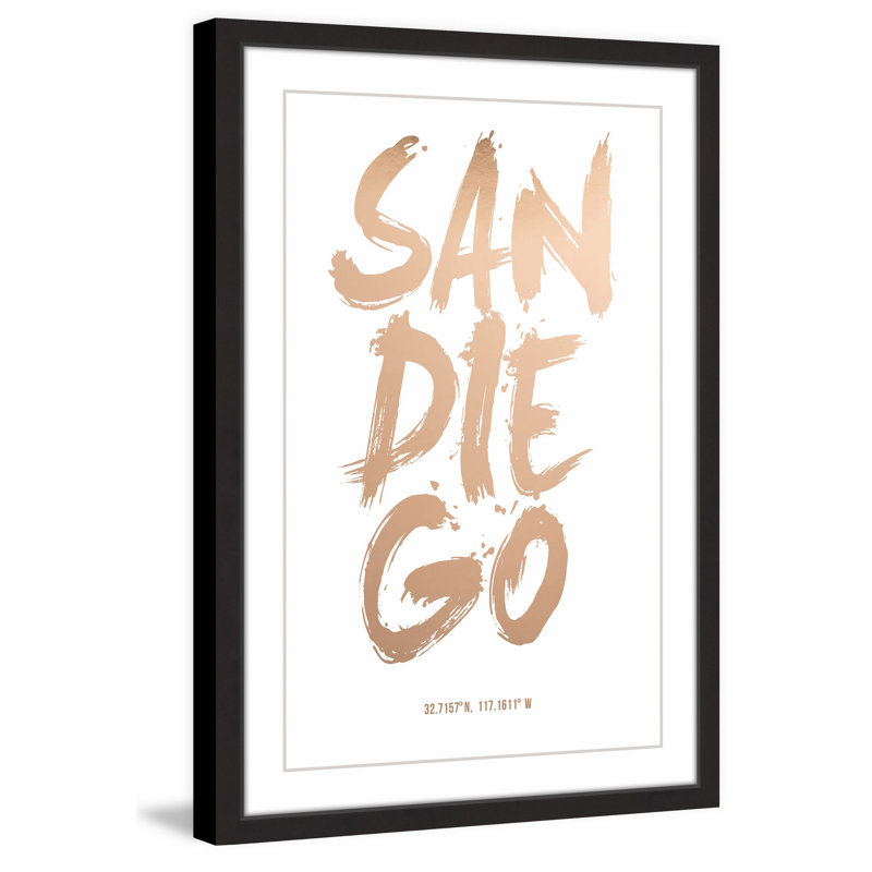 Edgy San Diego II 1 Piece Single Picture Frame Wall Art, 61 cm H x 41 cm W