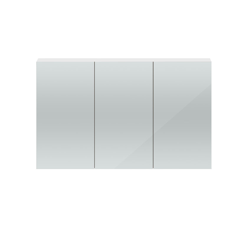 Quartet Surface Framed Mirrored Bathroom Cabinets with Mirror and 1, White