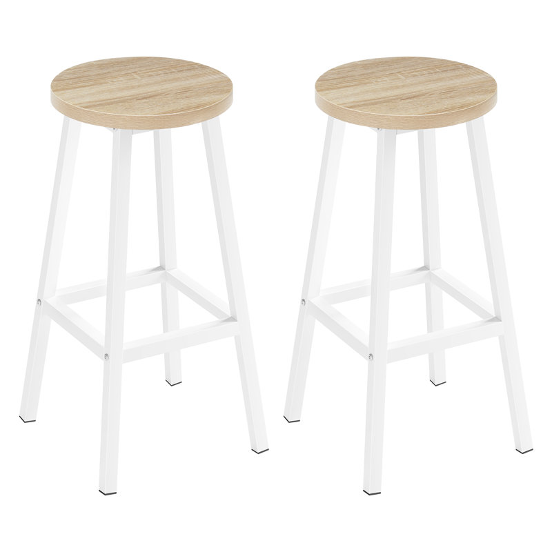 Talayia Counter Stool with Metal Frame, Brown/White