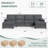 106.3" Upholstered U-Shaped Sectional Sofa-819564624