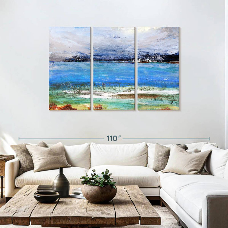 Alvord Coastal Abstract, 48" H x 74" W