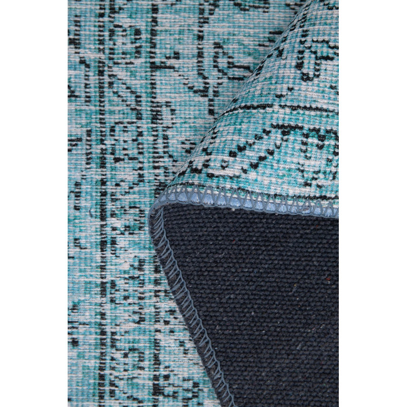 Premium Blue Area Rug, 2.5 x 5.0 Feet | 100% Polyester, 1850 g/m² | Soft 0.16 in Pile Height, Recycled Poly Cotton Underside | Ideal for Living Room, Bedroom, & Home Décor | Durable & Easy to Maintain
