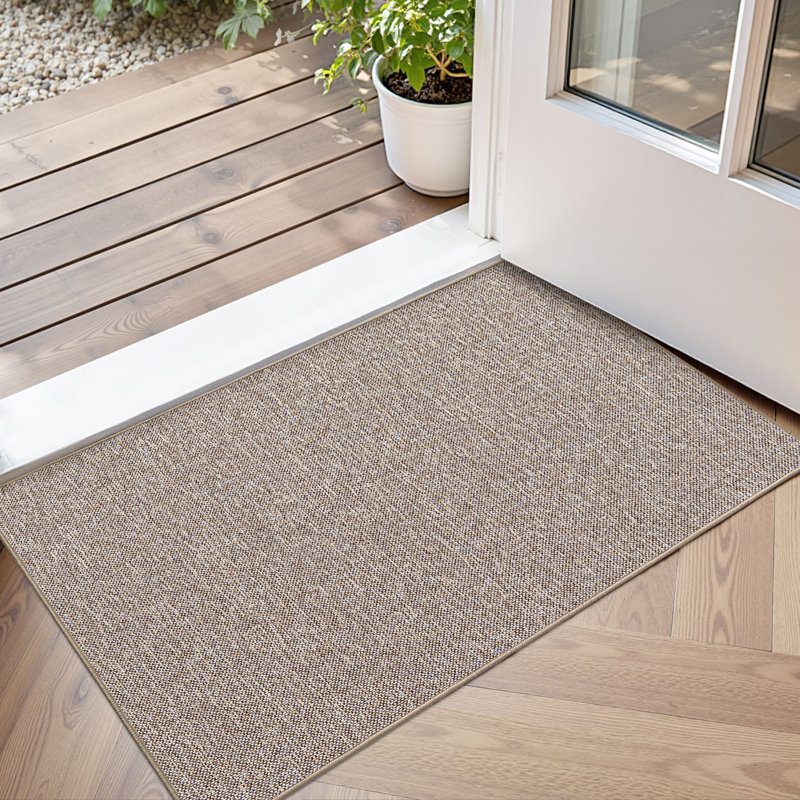 Paillasson intérieur antidérapant Anvika, L 32 po x L 48 po, Kaki