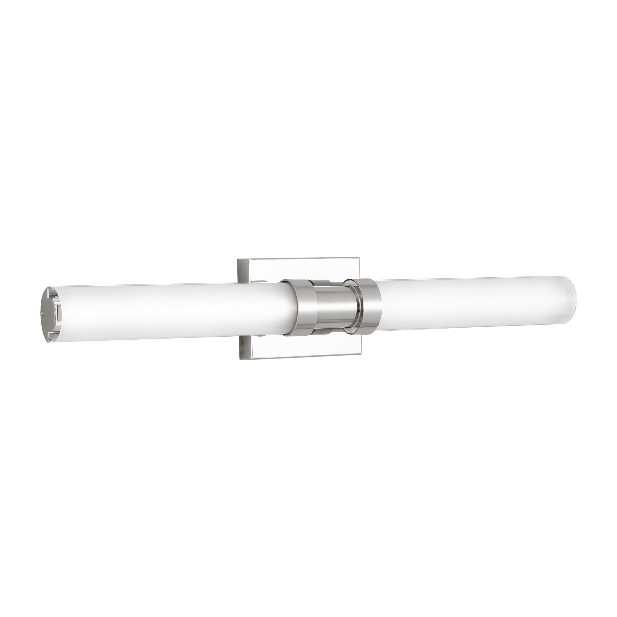 Kelan Single Frosted Dimmable LED Vanity Light, 37.75"H x 4.75"W x 4.5"D, Chrome, 20W