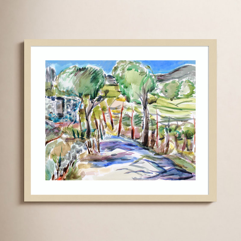 « Charline : Deux arbres dans le parc dÉtat Jack London », impression sur papier encadrée par Charline Print, Brun