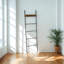 Towel Blanket Ladder Shelf Rack With Hooks