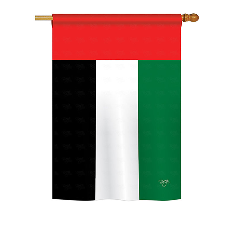 Drapeau Emirats Arabes Unis, H 40 po x l 28 po