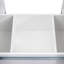 Bureau à rallonge blanc avec surface coulissante et compartiment de rangement dissimulé