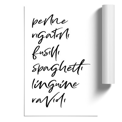 Pasta - Frameless Print