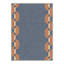 Tapis géométrique bleu / orange lavable à la machine avec envers antidérapant-445422530