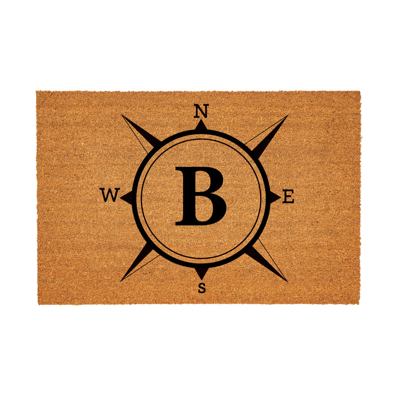 Tapis de bord de mer Coastal Monogram 36 x 24 po, B
