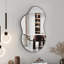 Asymmetrical Metal Framed Wall Accent Mirror-327586062-327276015