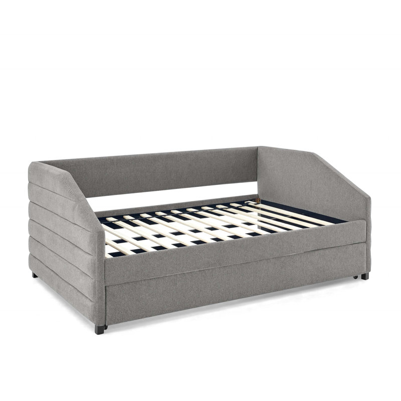 Marchese Linen Upholstered Daybed, Gray, Full / Double