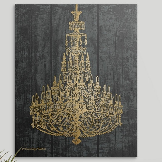 « gold lustre i », impression sur gwendolyn babbitt, H 48 po x l 28 po x P 1,5 po, Toile