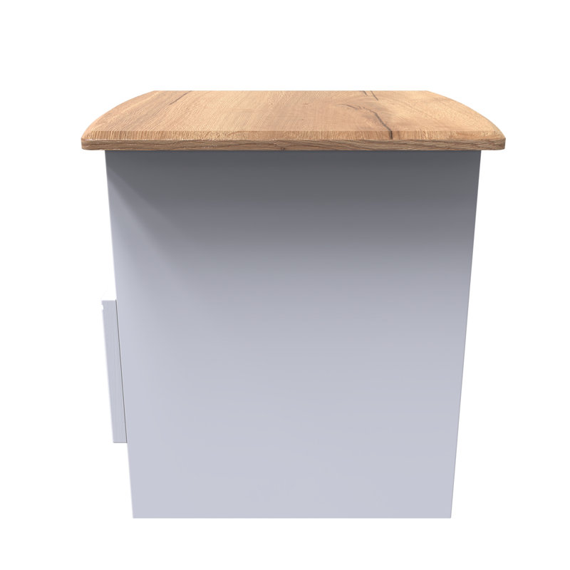 Abbagayle End Table, White/Natural