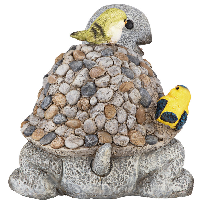 Pebbles the Turtle Garden Statue with Faux Stone Shell