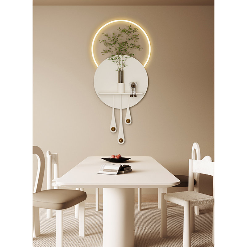 Hall d'entrée de couleur crème avec ferronnerie et peintures murales lumineuses, H 50 po x l 23,62 po x P 1,57 po