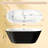 67'' acrylic freestanding bathtub with unique diamond pattern design: spacious oval shape, Black finish, brushed nickel overflow and pop-up drain CUPC Certificate -108919981